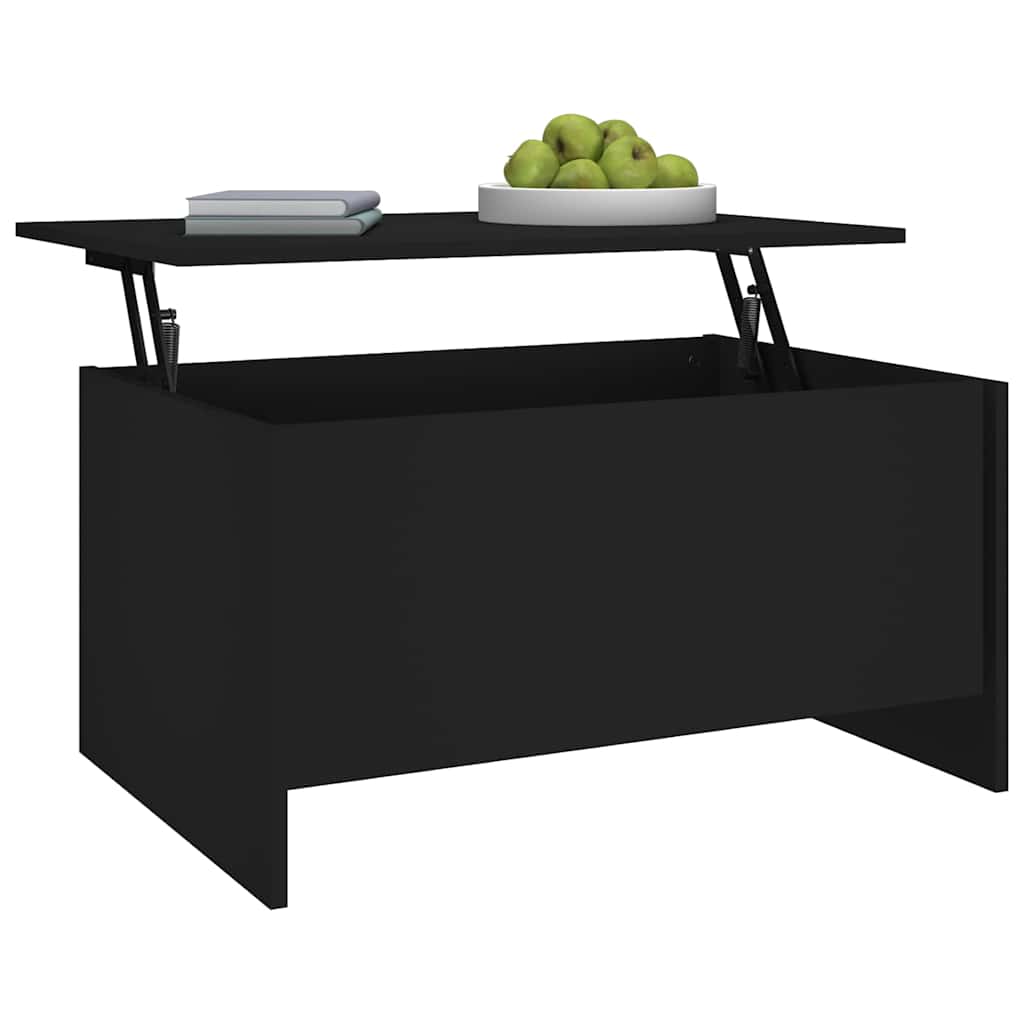 Coffee Table Black 80x55,5x41,5 cm Engineered Wood