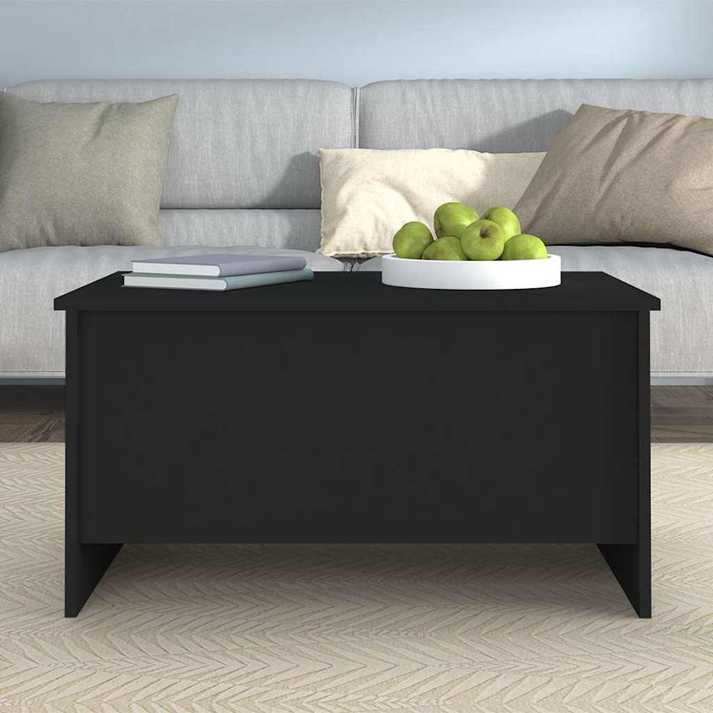 Coffee Table Black 80x55,5x41,5 cm Engineered Wood