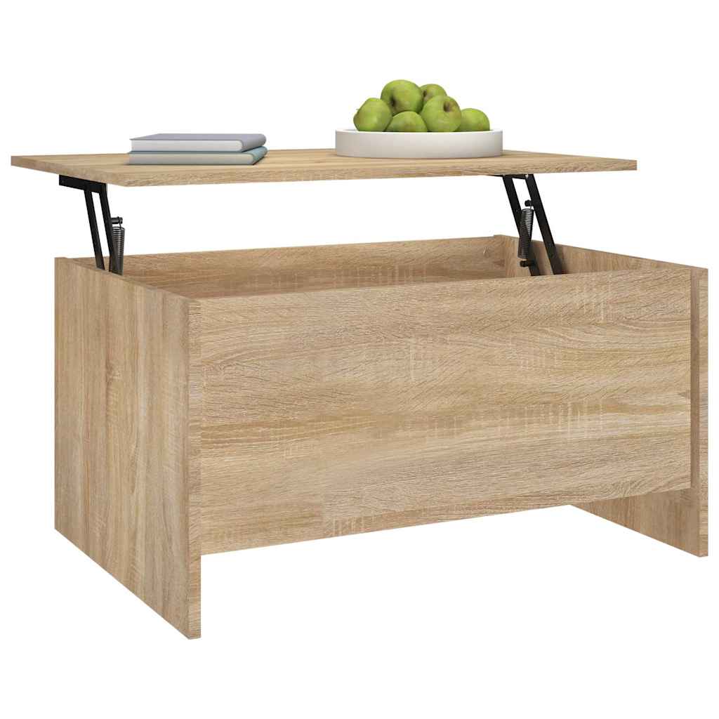 Coffee Table Sonoma Oak 80x55,5x41,5 cm Engineered Wood