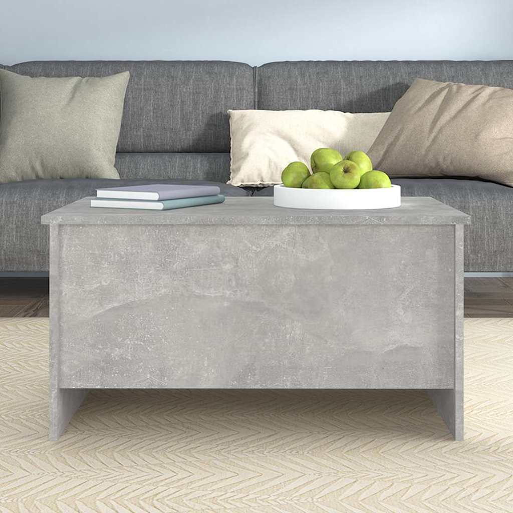 Coffee Table Concrete Grey 80x55,5x41,5 cm Engineered Wood