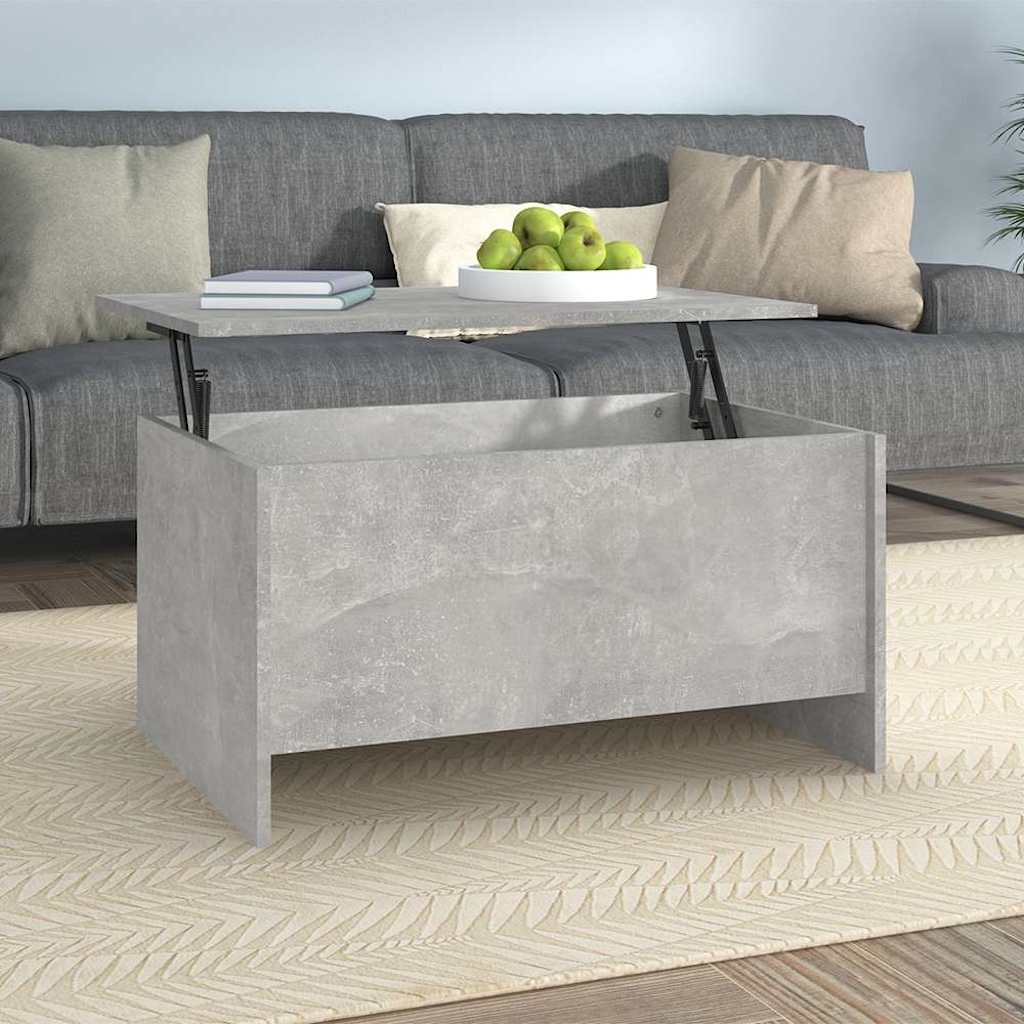 Coffee Table Concrete Grey 80x55,5x41,5 cm Engineered Wood