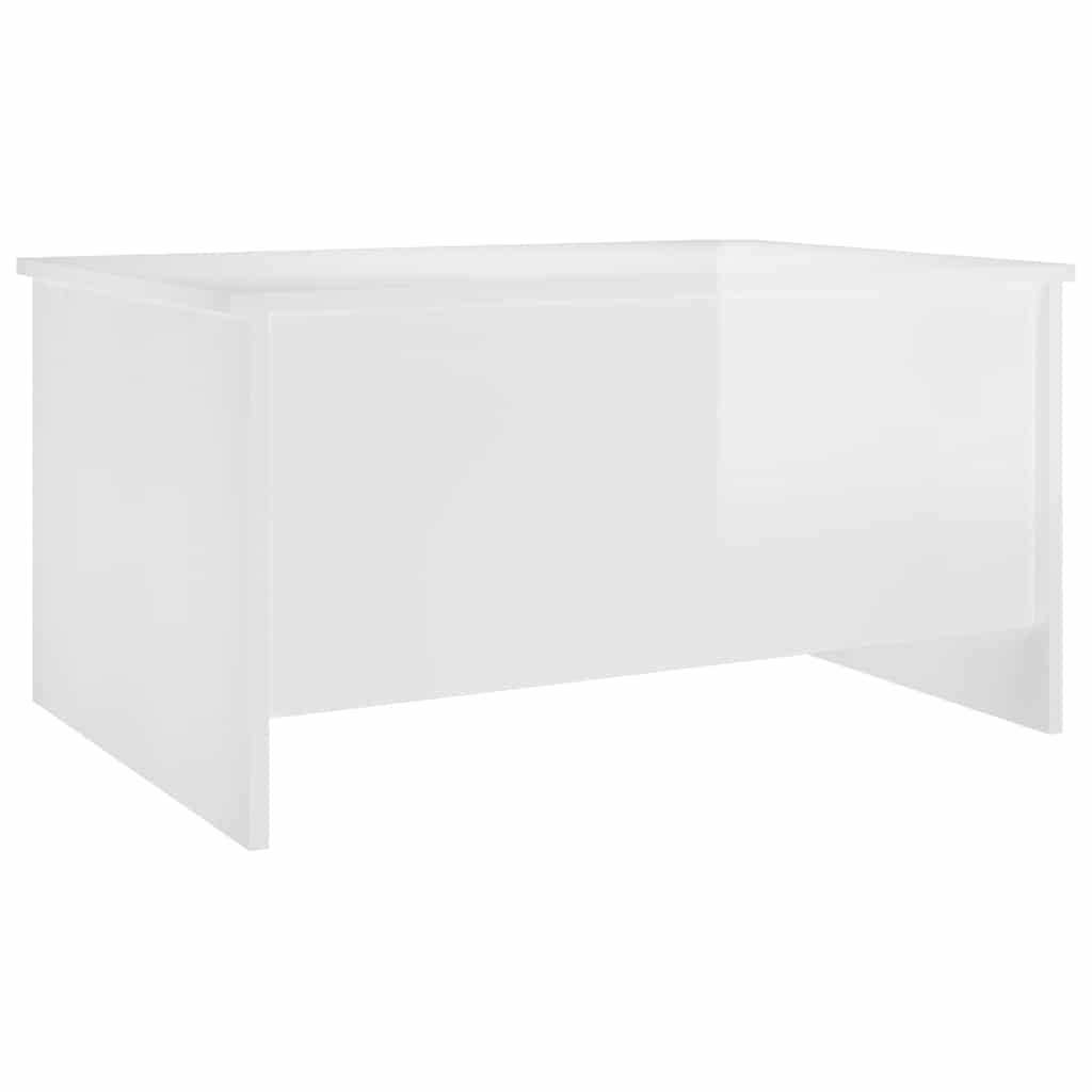 Coffee Table High Gloss White 80x55,5x41,5 cm Engineered Wood