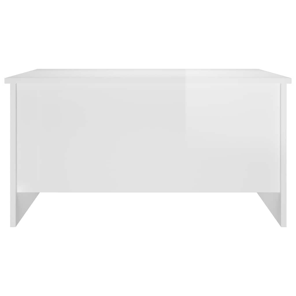 Coffee Table High Gloss White 80x55,5x41,5 cm Engineered Wood