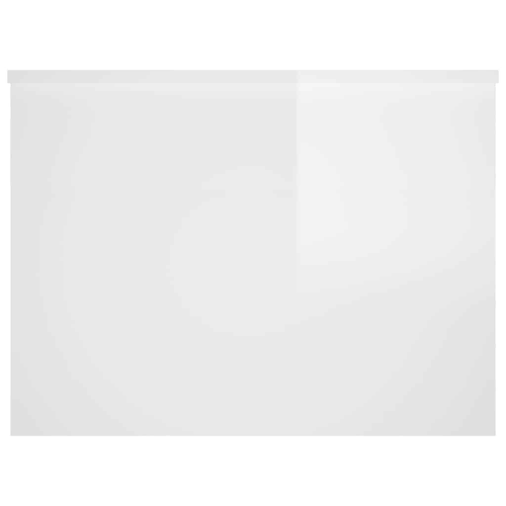 Coffee Table High Gloss White 80x55,5x41,5 cm Engineered Wood