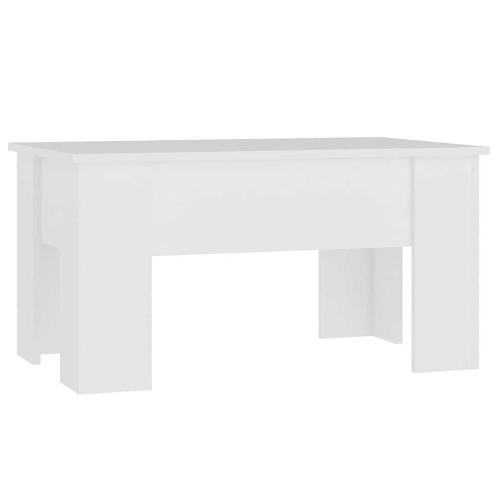 809692 vidaXL Coffee Table White 79x49x41 cm Engineered Wood