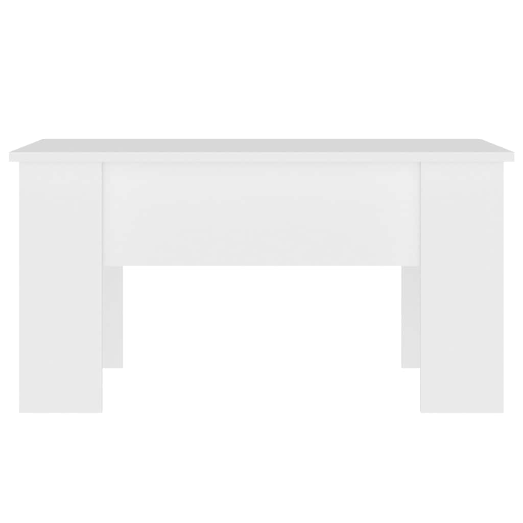809692 vidaXL Coffee Table White 79x49x41 cm Engineered Wood