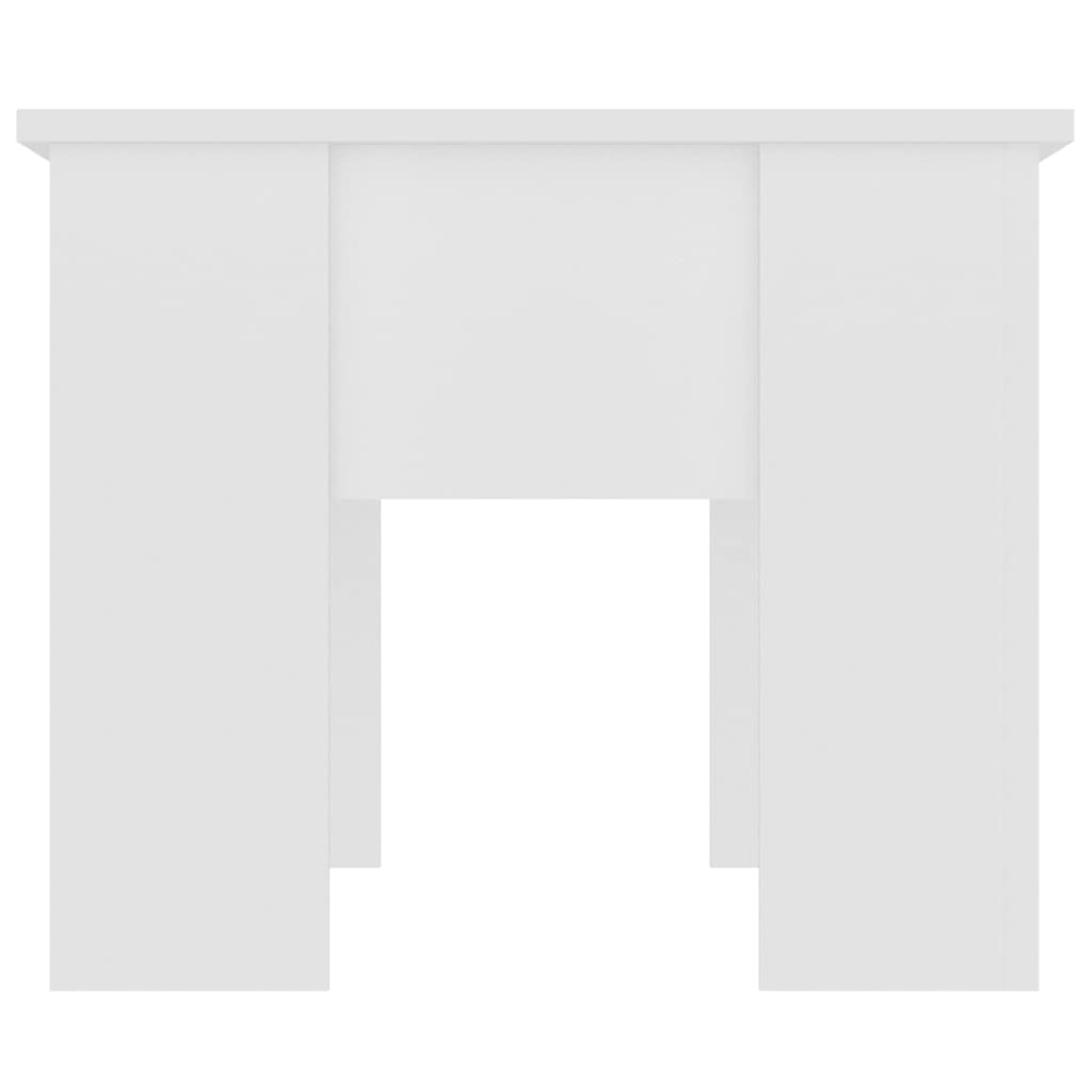 809692 vidaXL Coffee Table White 79x49x41 cm Engineered Wood