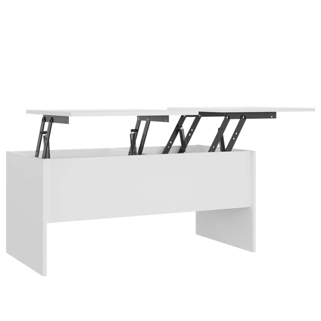 809719 vidaXL Coffee Table White 102x50,5x46,5 cm Engineered Wood