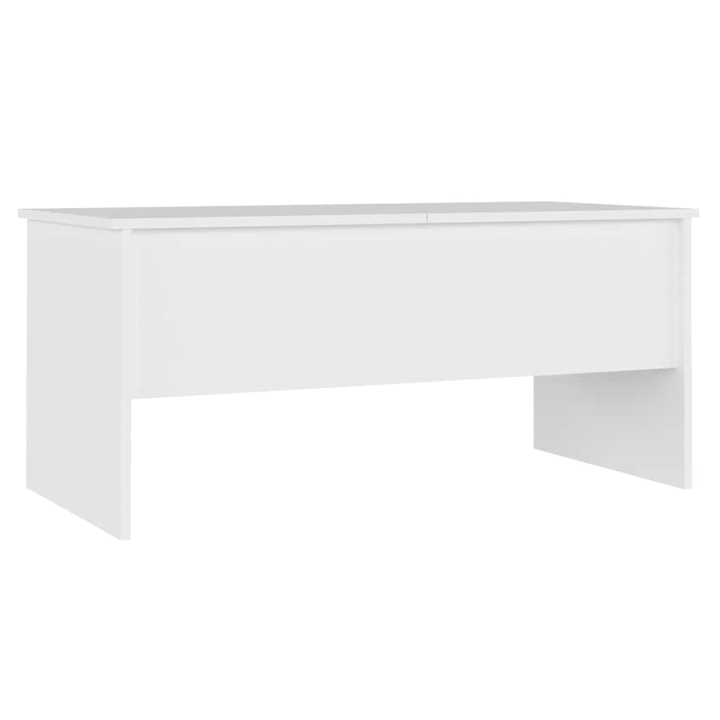 809719 vidaXL Coffee Table White 102x50,5x46,5 cm Engineered Wood