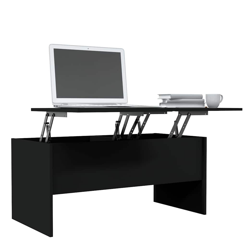 Coffee Table Black 102x50,5x46,5 cm Engineered Wood