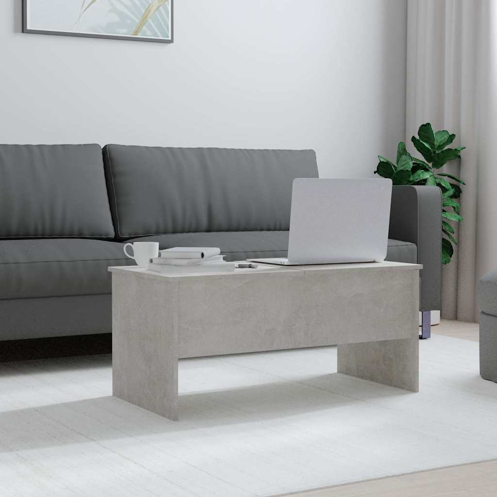 Coffee Table Concrete Grey 102x50,5x46,5 cm Engineered Wood