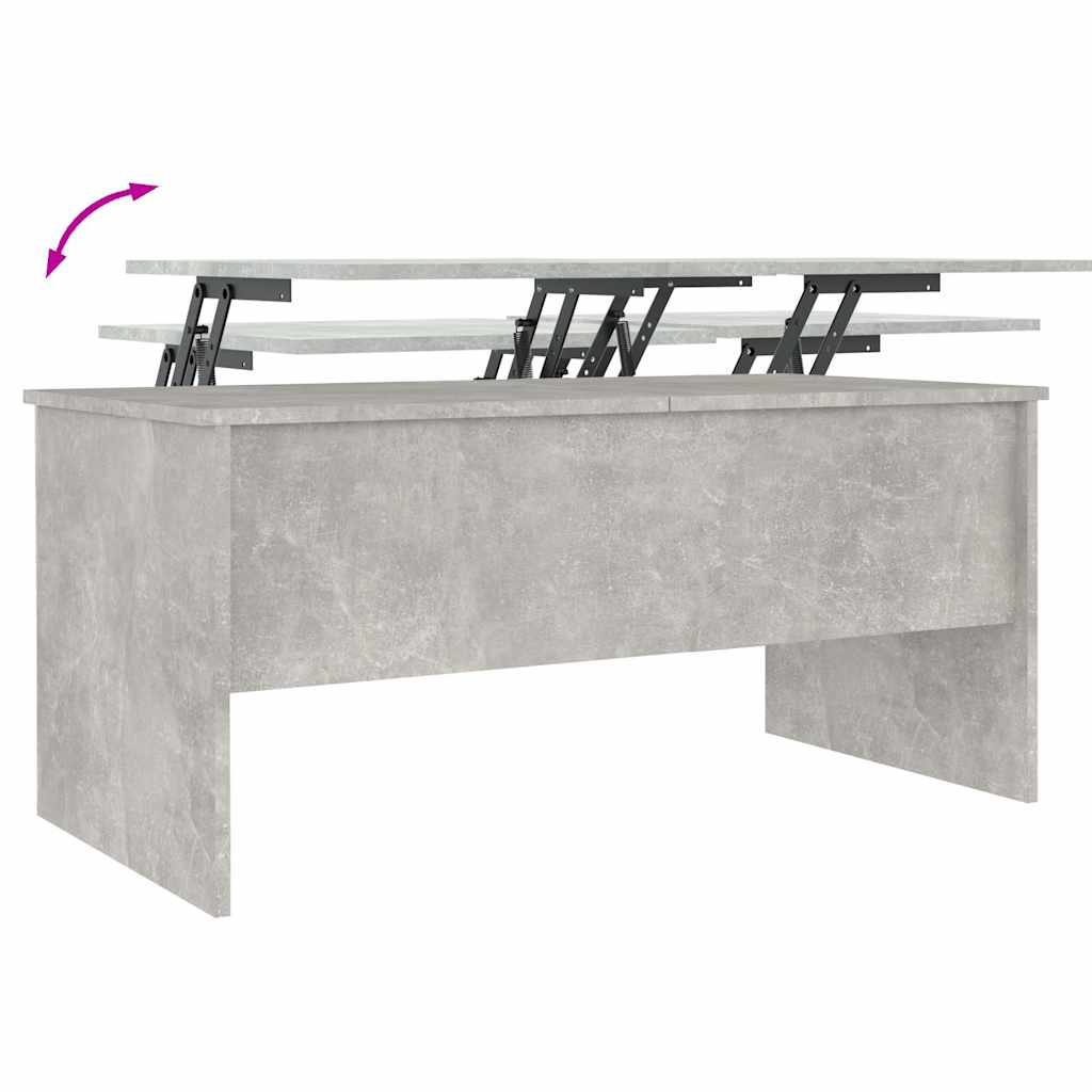 Coffee Table Concrete Grey 102x50,5x46,5 cm Engineered Wood
