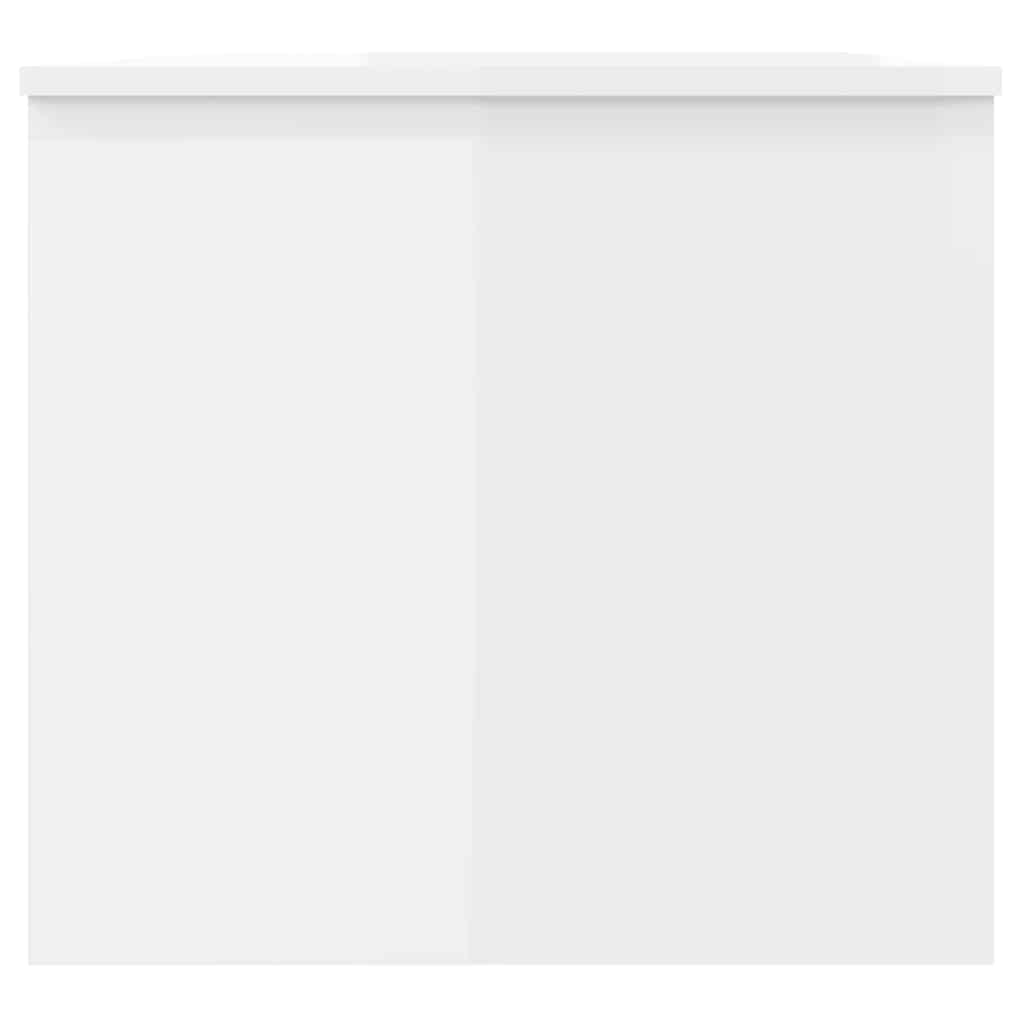 Coffee Table High Gloss White 102x50,5x46,5 cm Engineered Wood