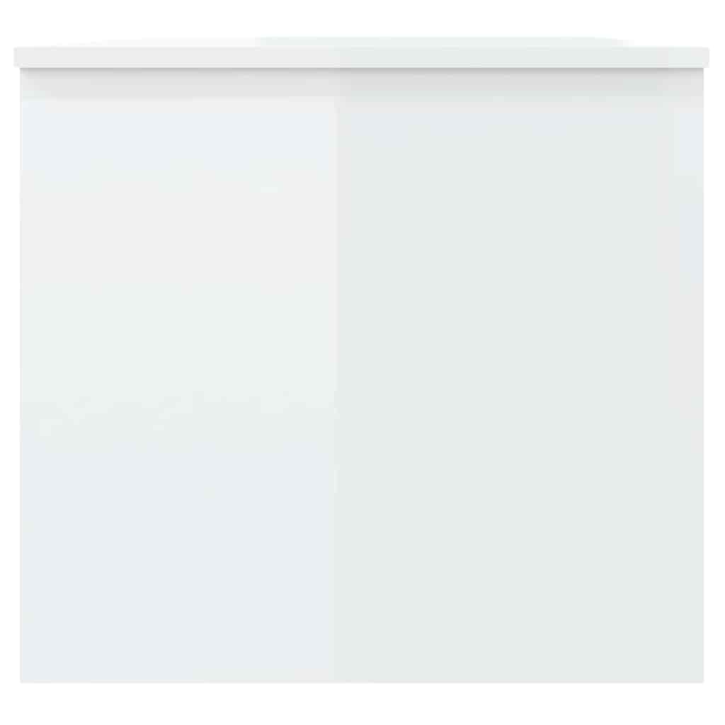 Coffee Table High Gloss White 102x50,5x46,5 cm Engineered Wood