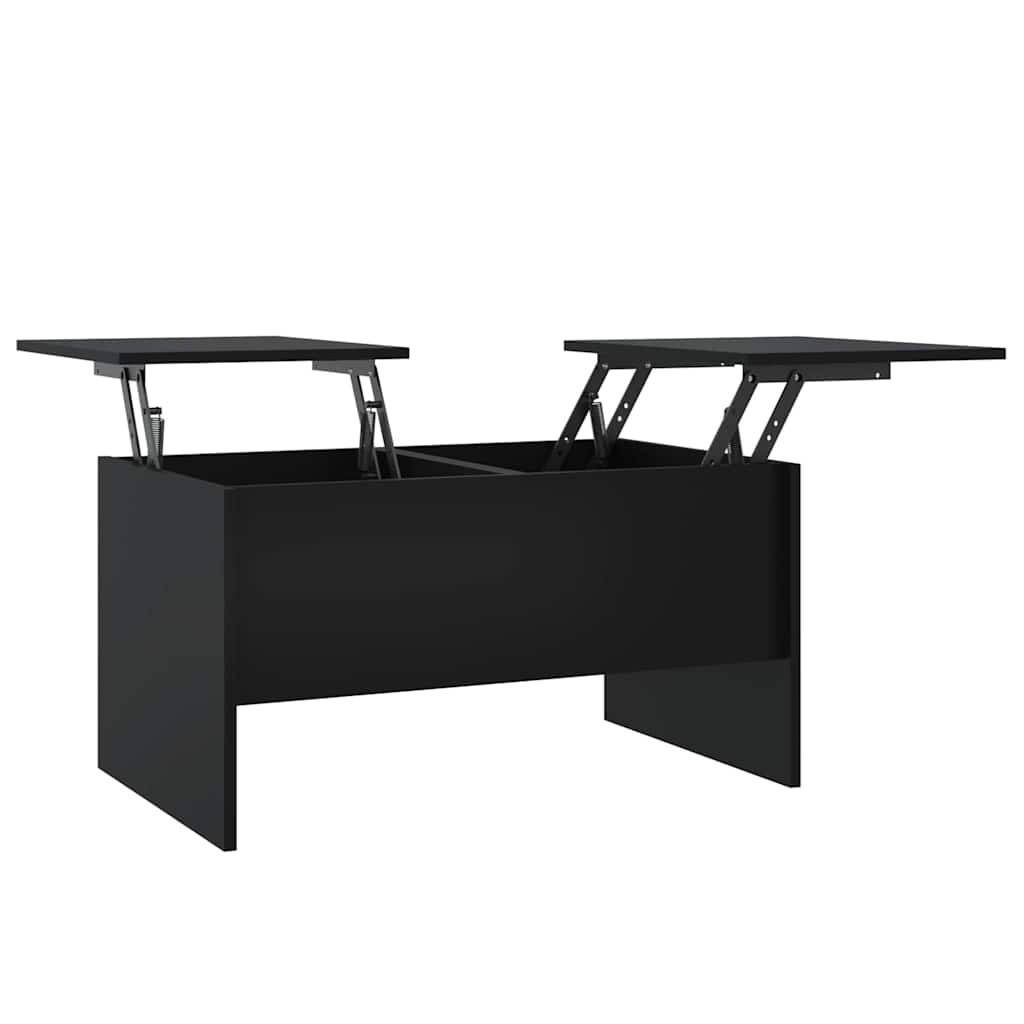 Coffee Table Black 80x50x42,5 cm Engineered Wood