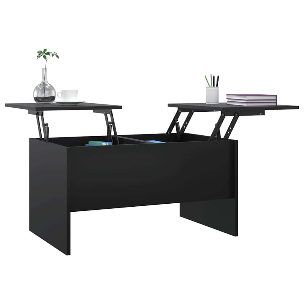 Coffee Table Black 80x50x42,5 cm Engineered Wood
