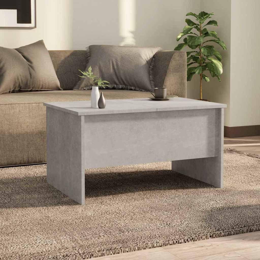 Coffee Table Concrete Grey 80x50x42,5 cm Engineered Wood
