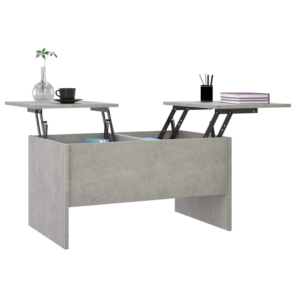 Coffee Table Concrete Grey 80x50x42,5 cm Engineered Wood