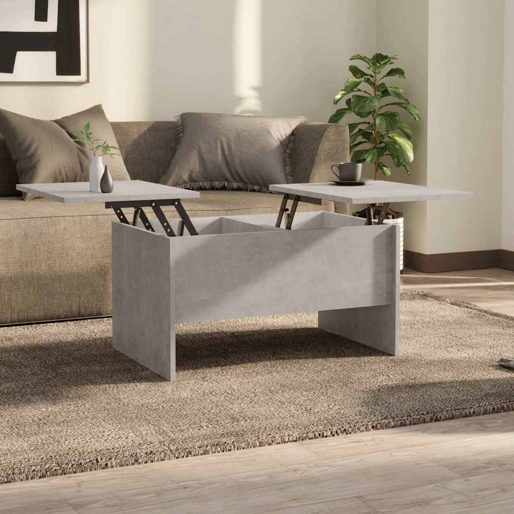 Coffee Table Concrete Grey 80x50x42,5 cm Engineered Wood