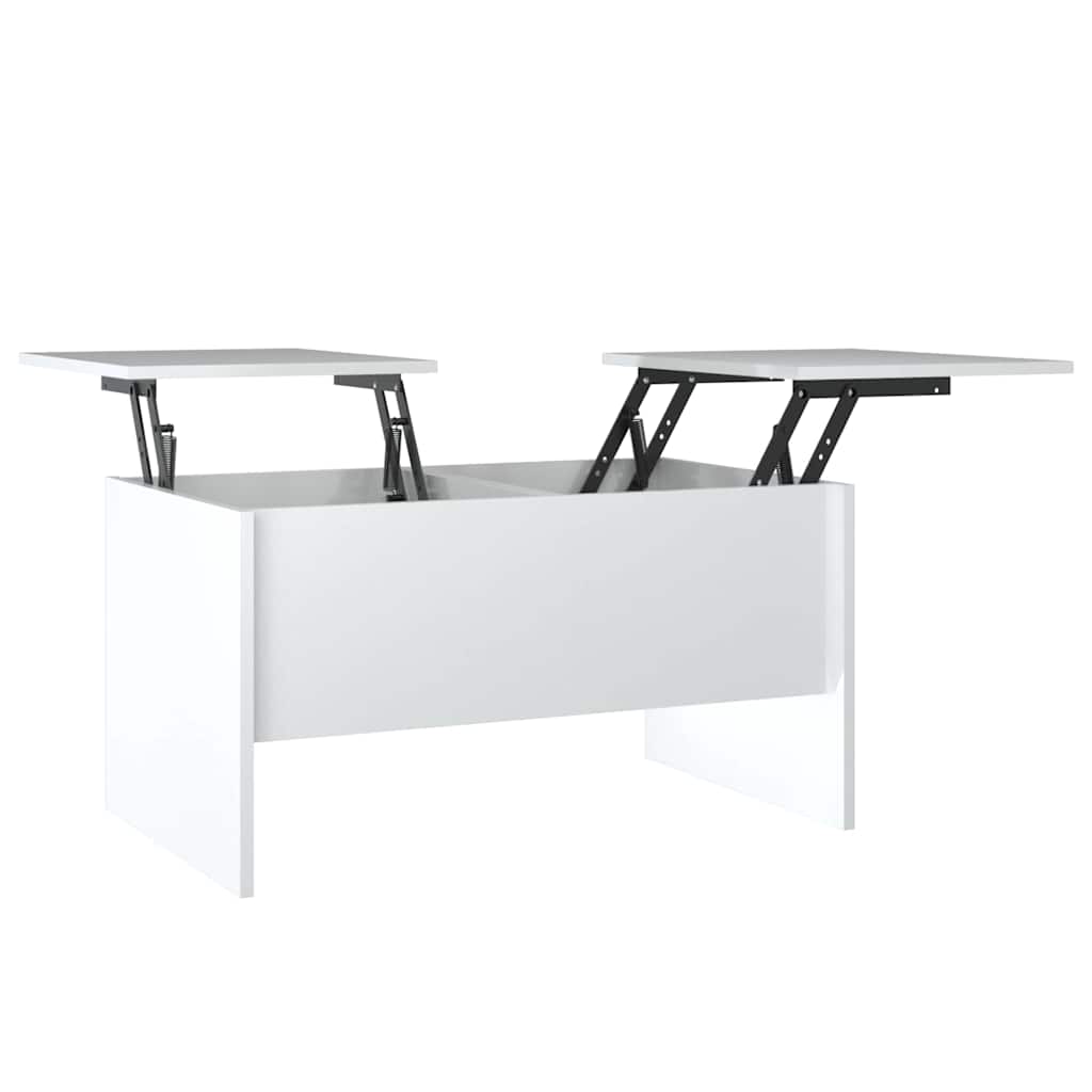 Coffee Table High Gloss White 80x50x42,5 cm Engineered Wood