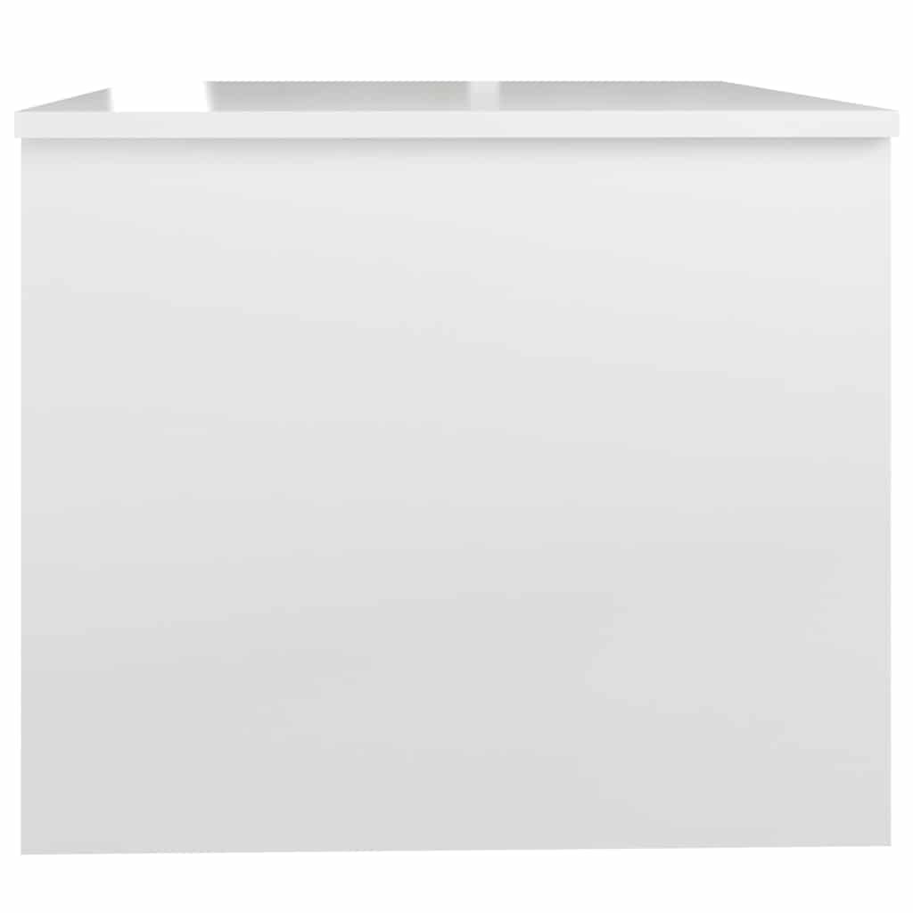 Coffee Table High Gloss White 80x50x42,5 cm Engineered Wood