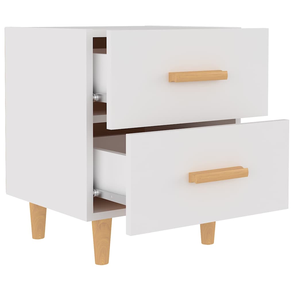 811971 vidaXL Bed Cabinets 2 pcs White 40x35x47,5 cm