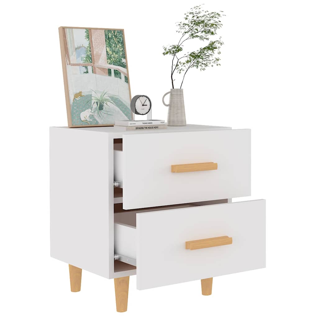 811971 vidaXL Bed Cabinets 2 pcs White 40x35x47,5 cm