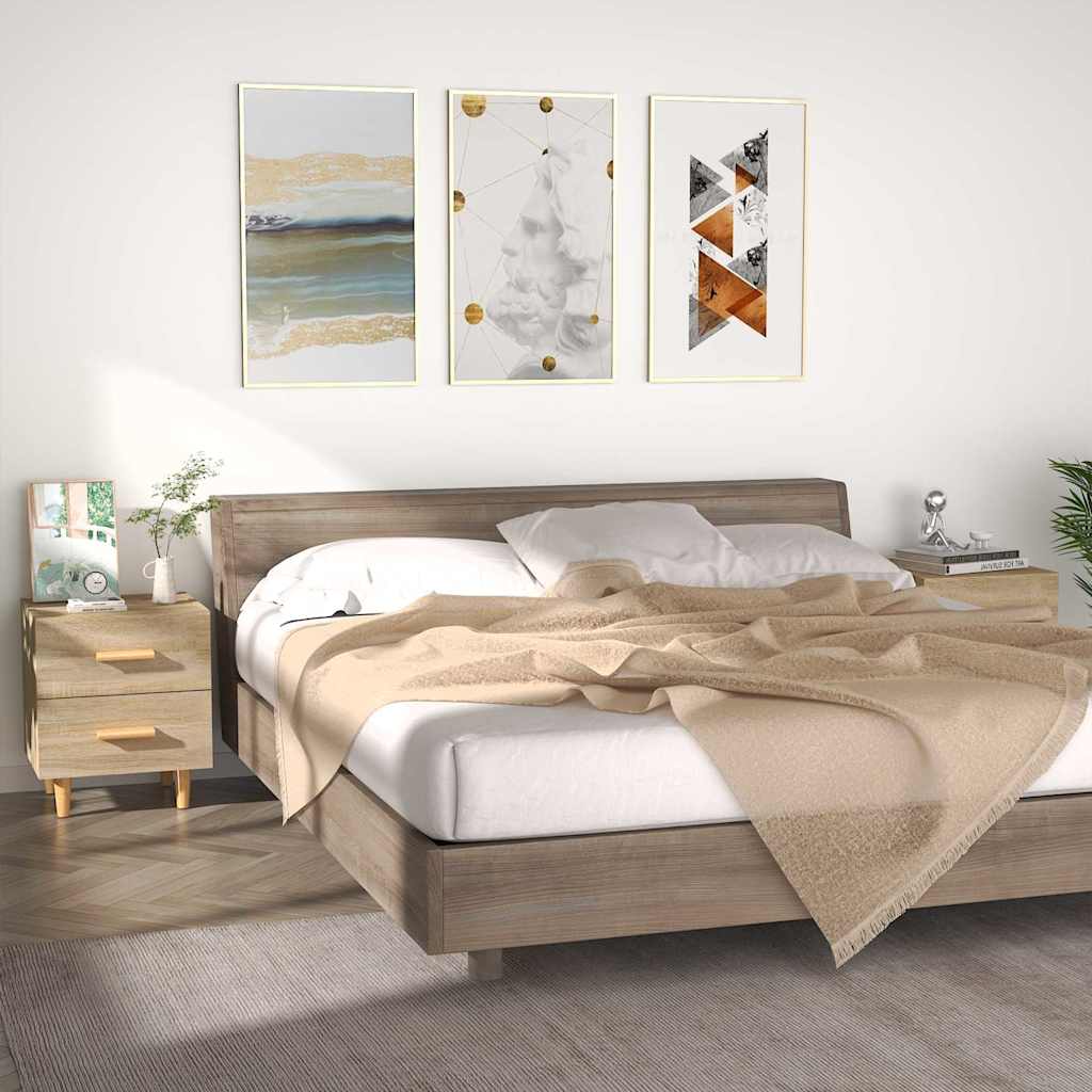 Bed Cabinets 2 pcs Sonoma Oak 40x35x47,5 cm