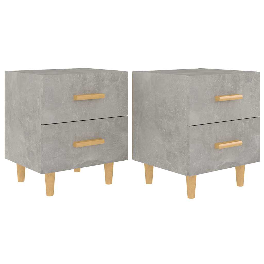 Bed Cabinets 2 pcs Concrete Grey 40x35x47,5 cm