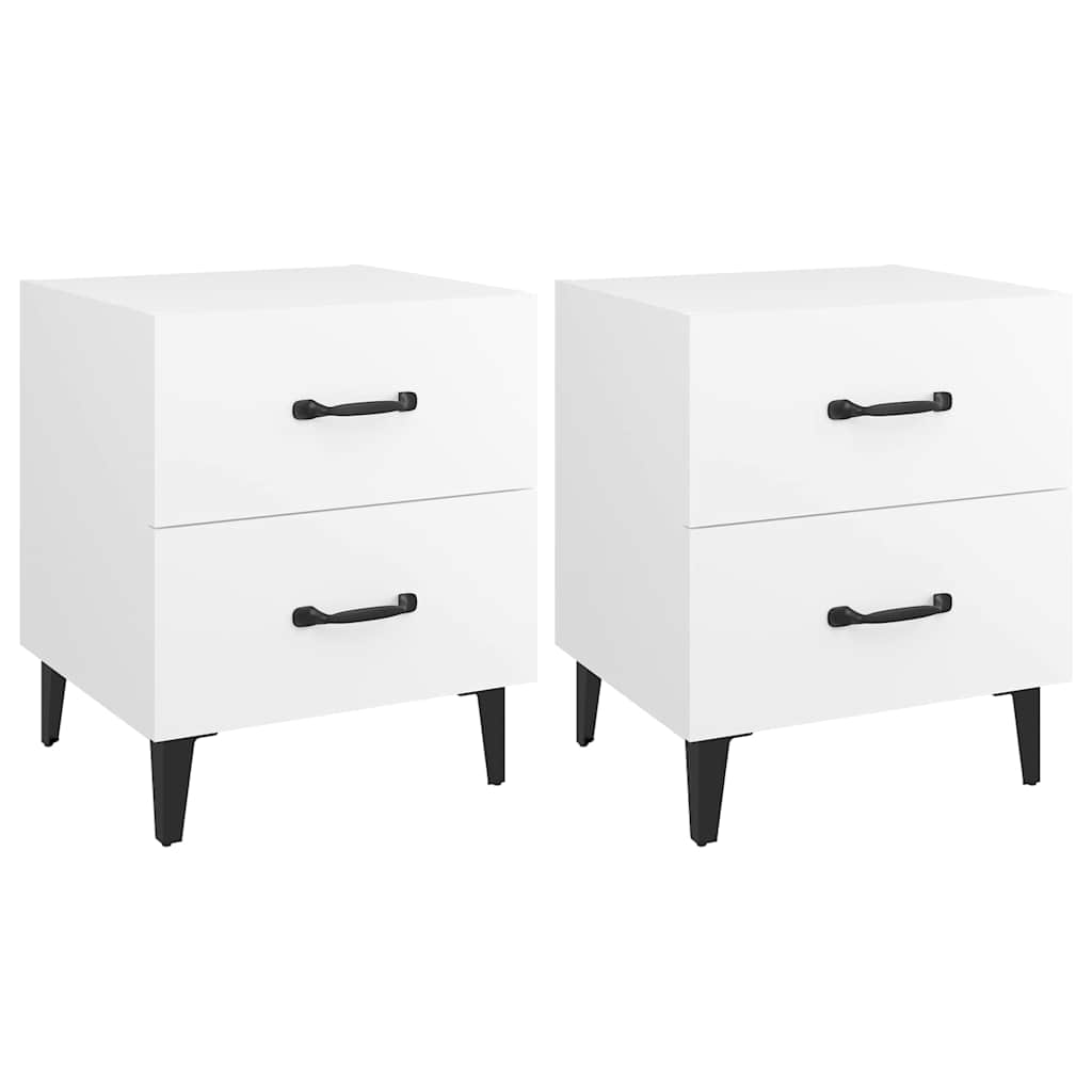 Bedside Cabinets 2pcs White 40x35x47,5 cm