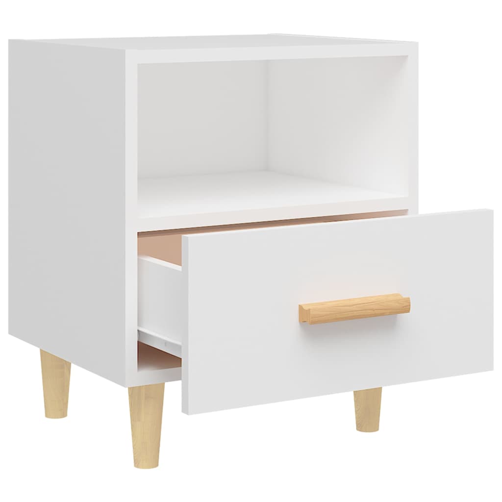 Bedside Cabinet White 40x35x47 cm