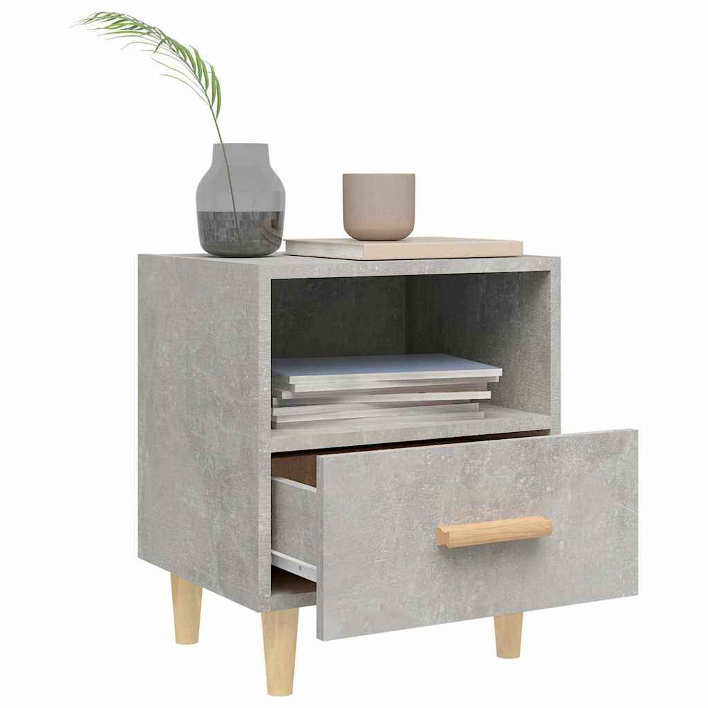 Bedside Cabinet Concrete Grey 40x35x47 cm