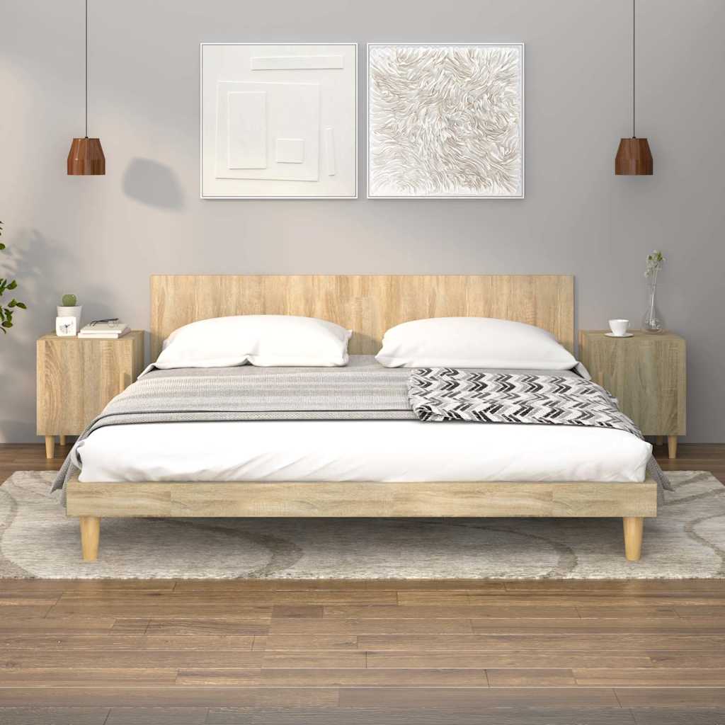 Bedside Cabinet Sonoma Oak Engineered Wood