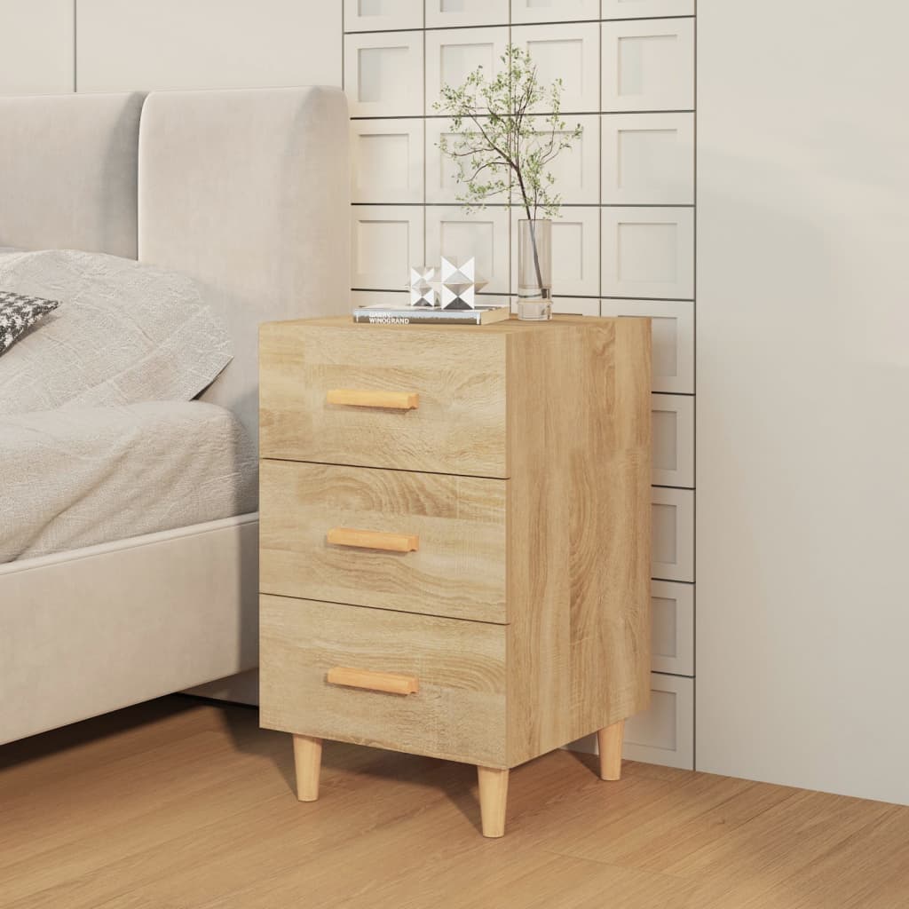 vidaXL Bedside Cabinet Sonoma Oak 40x40x66 cm Engineered Wood