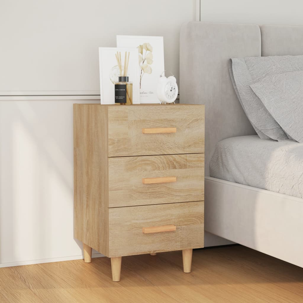 vidaXL Bedside Cabinet Sonoma Oak 40x40x66 cm Engineered Wood