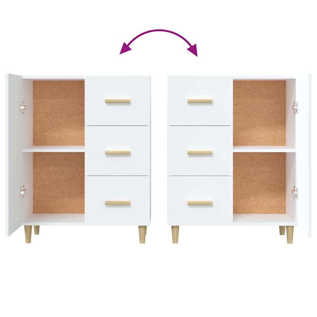 Sideboard White 69,5x34x90 cm Engineered Wood