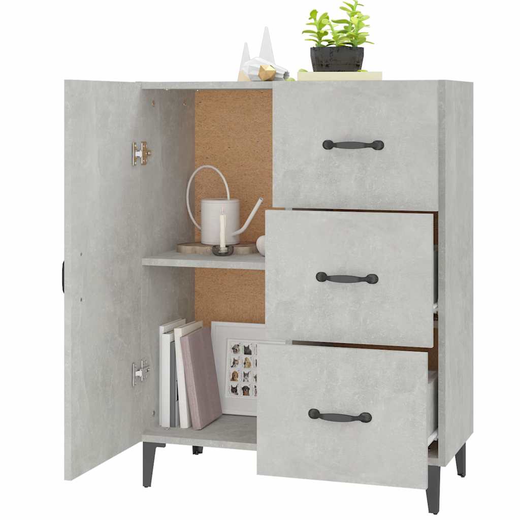 Sideboard Concrete Grey 69,5x34x90 cm Engineered Wood