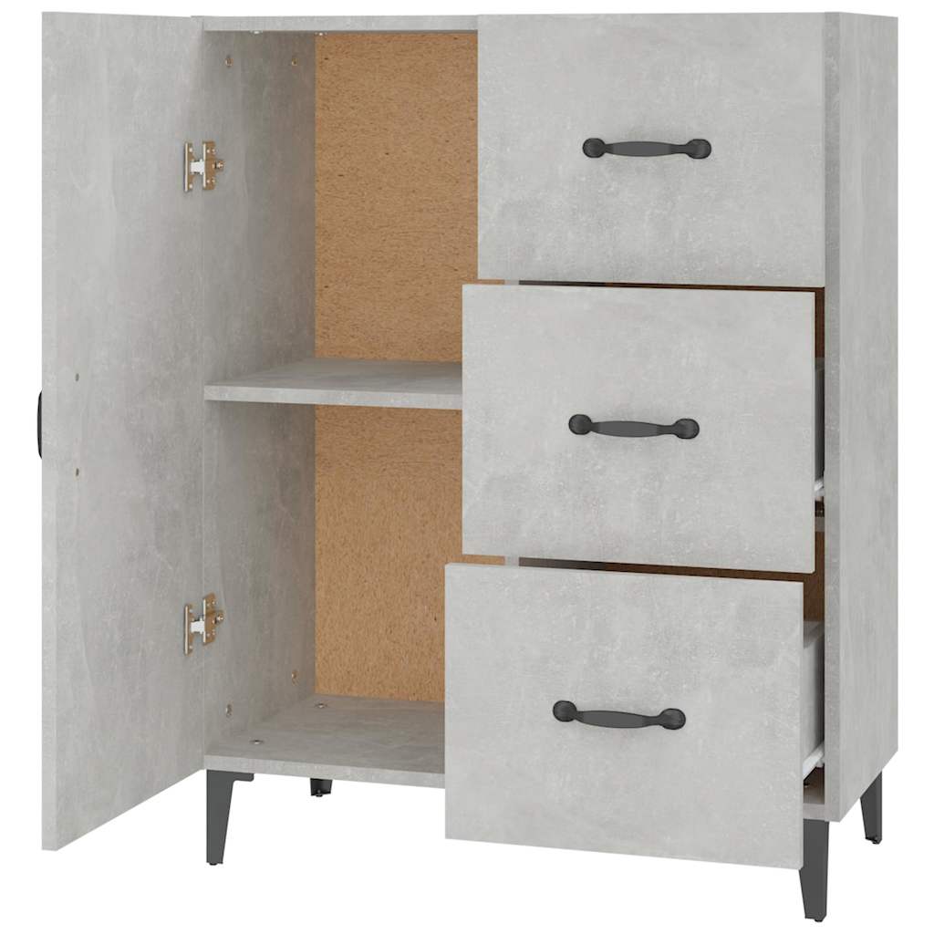 Sideboard Concrete Grey 69,5x34x90 cm Engineered Wood