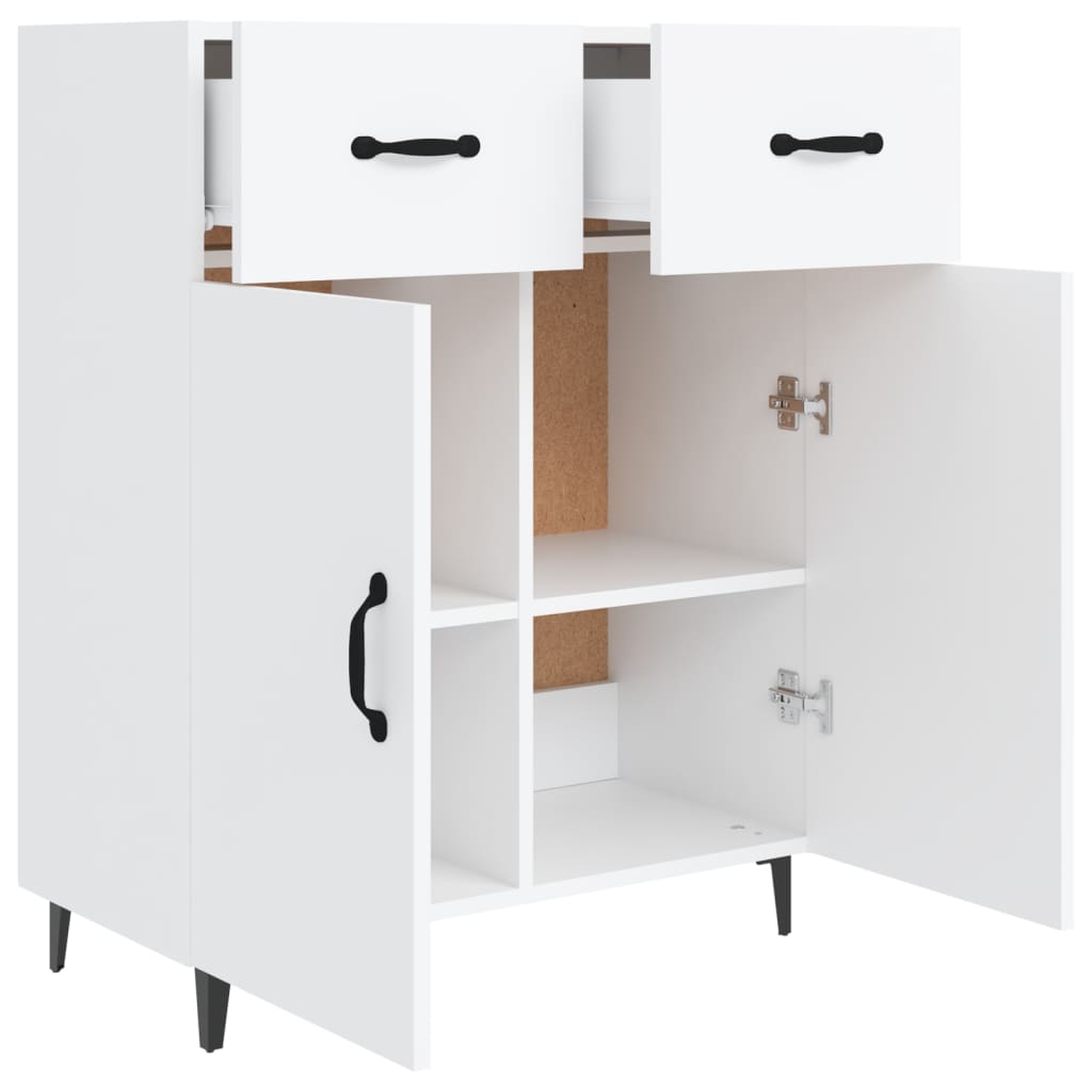 Sideboard White 69.5x34x90 cm Engineered Wood