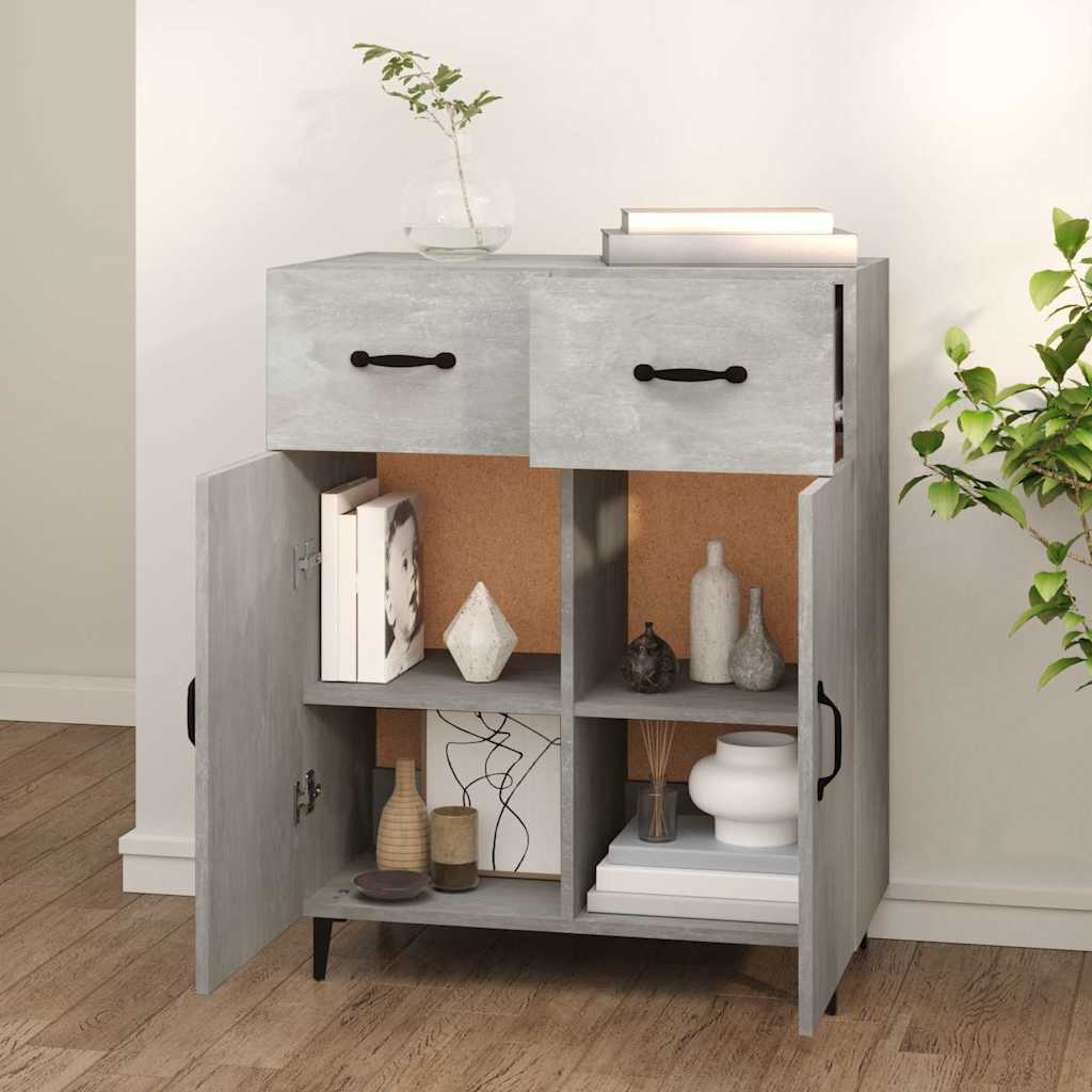 Sideboard Concrete Grey 69,5x34x90 cm Engineered Wood