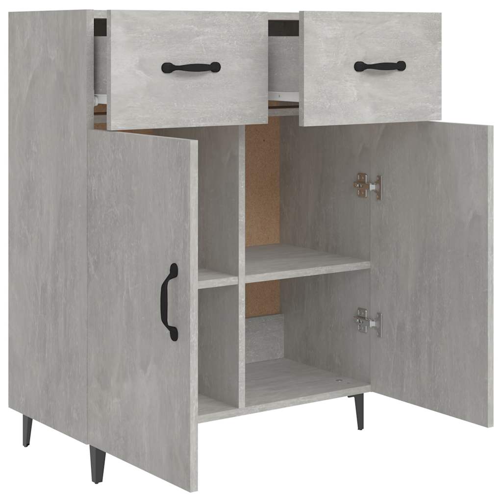 Sideboard Concrete Grey 69,5x34x90 cm Engineered Wood
