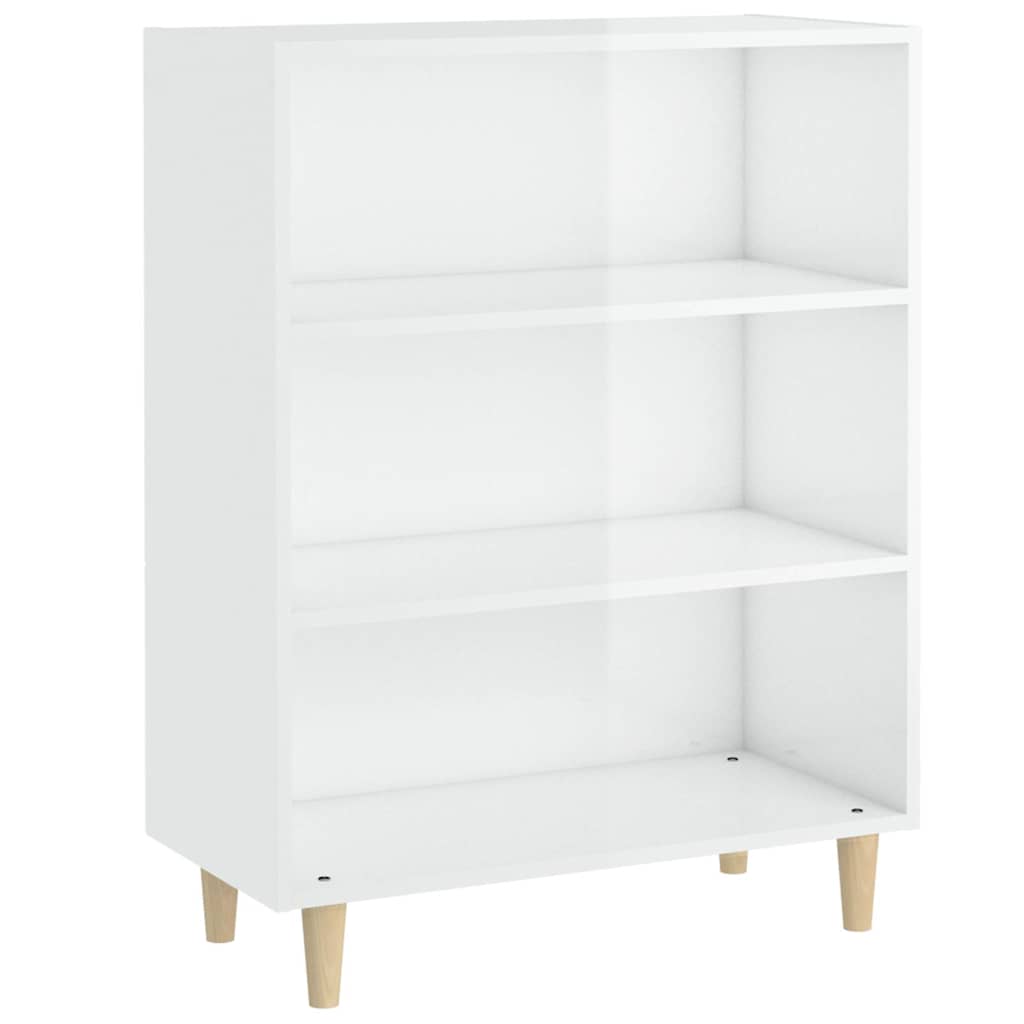 Sideboard High Gloss White 69,5x32,5x90 cm Engineered Wood