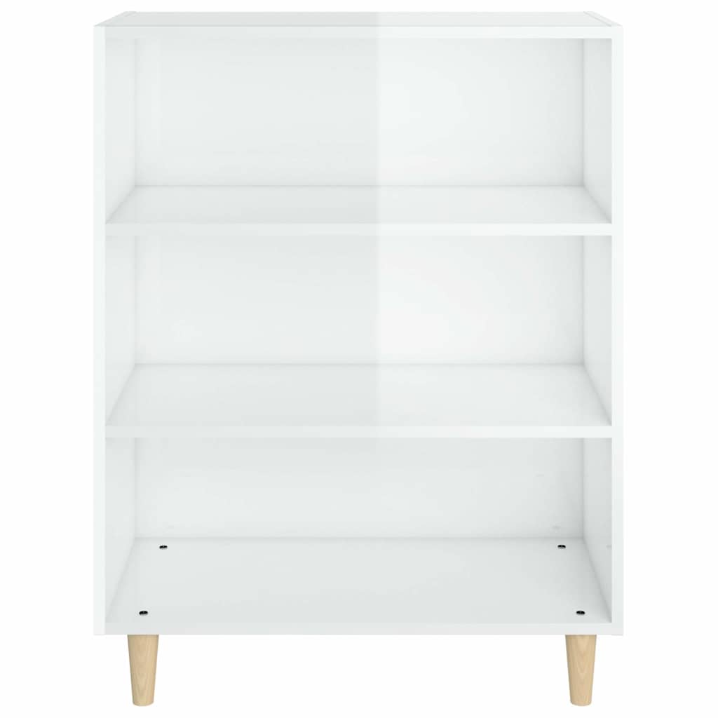 Sideboard High Gloss White 69,5x32,5x90 cm Engineered Wood