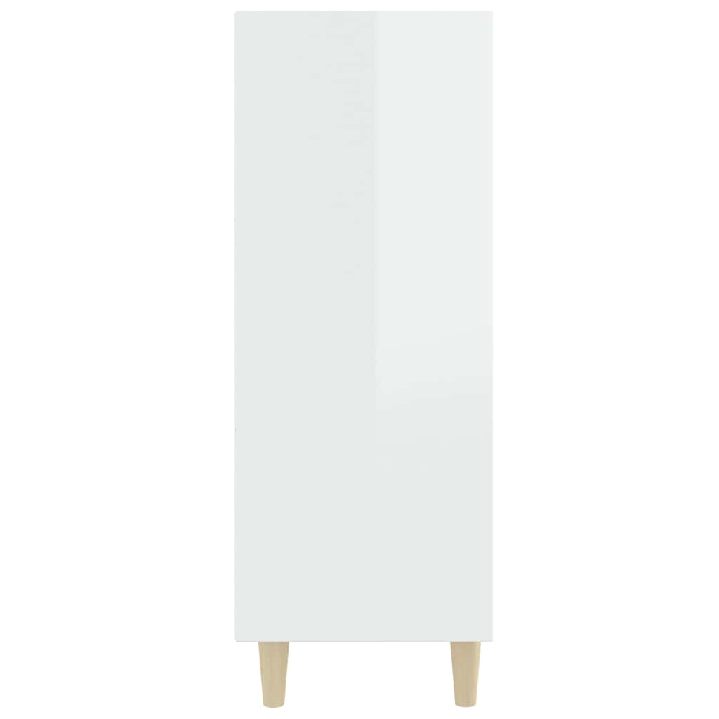 Sideboard High Gloss White 69,5x32,5x90 cm Engineered Wood