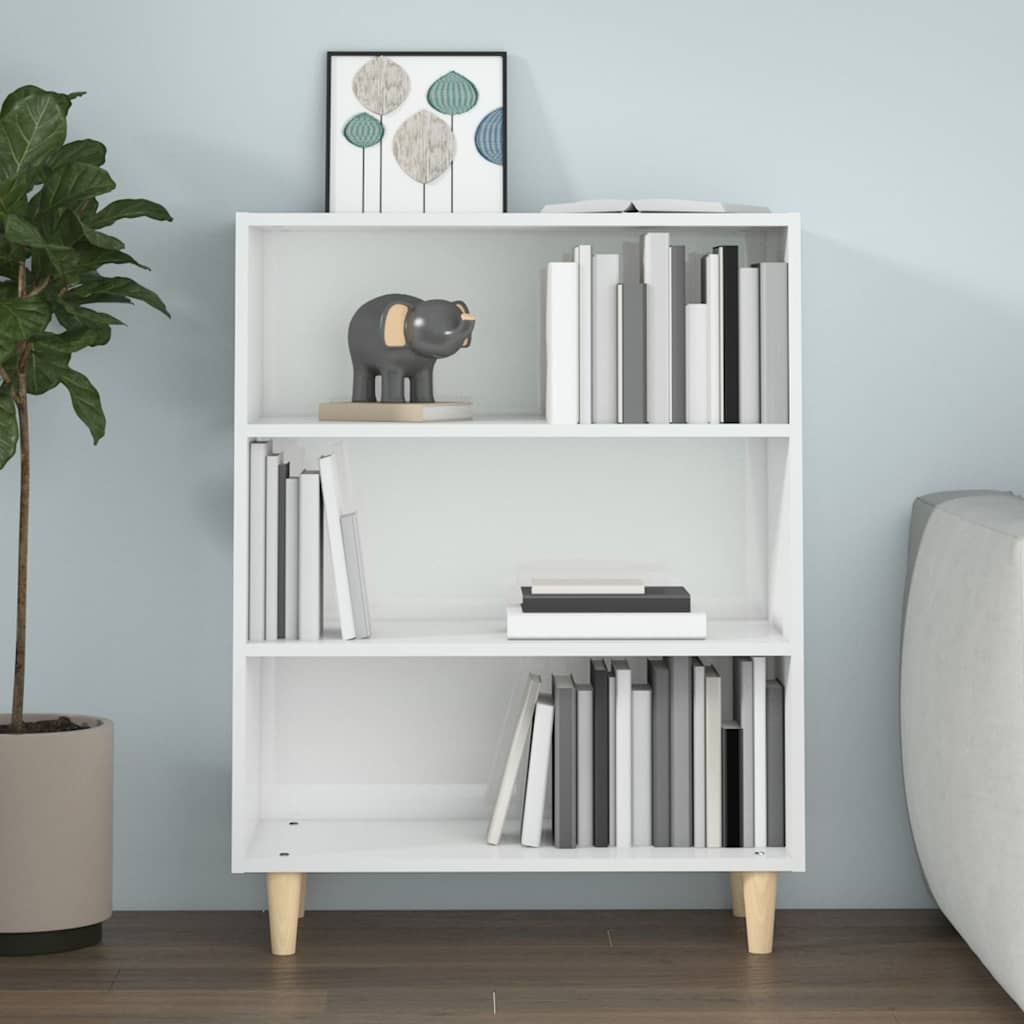 Sideboard High Gloss White 69,5x32,5x90 cm Engineered Wood