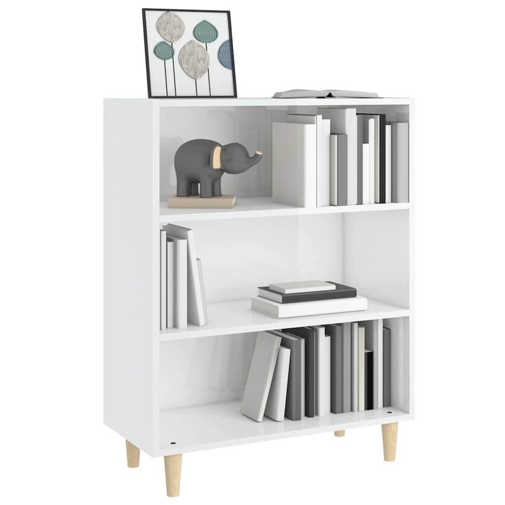 Sideboard High Gloss White 69,5x32,5x90 cm Engineered Wood