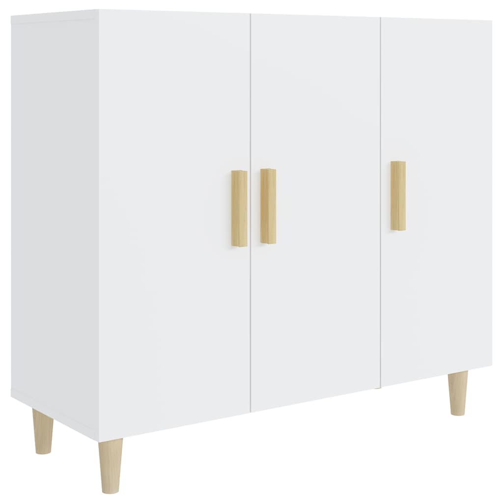 Sideboard White 90x34x80 cm Engineered Wood