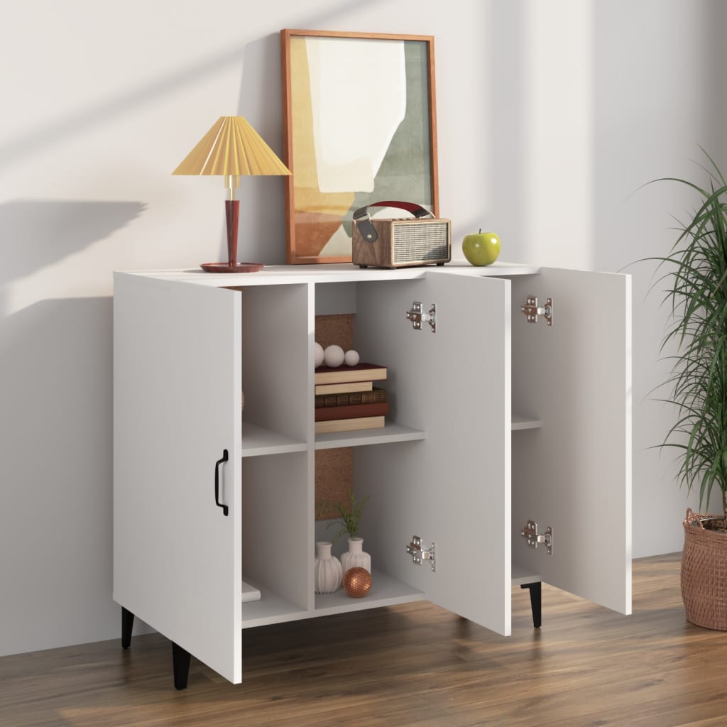Sideboard White 90x34x80 cm Engineered Wood
