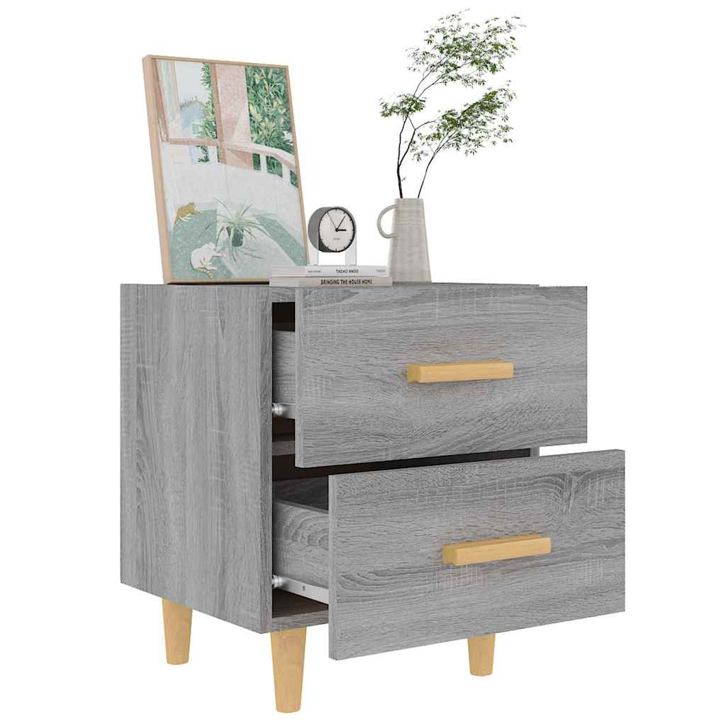 Bed Cabinets 2 pcs Grey Sonoma 40x35x47,5 cm