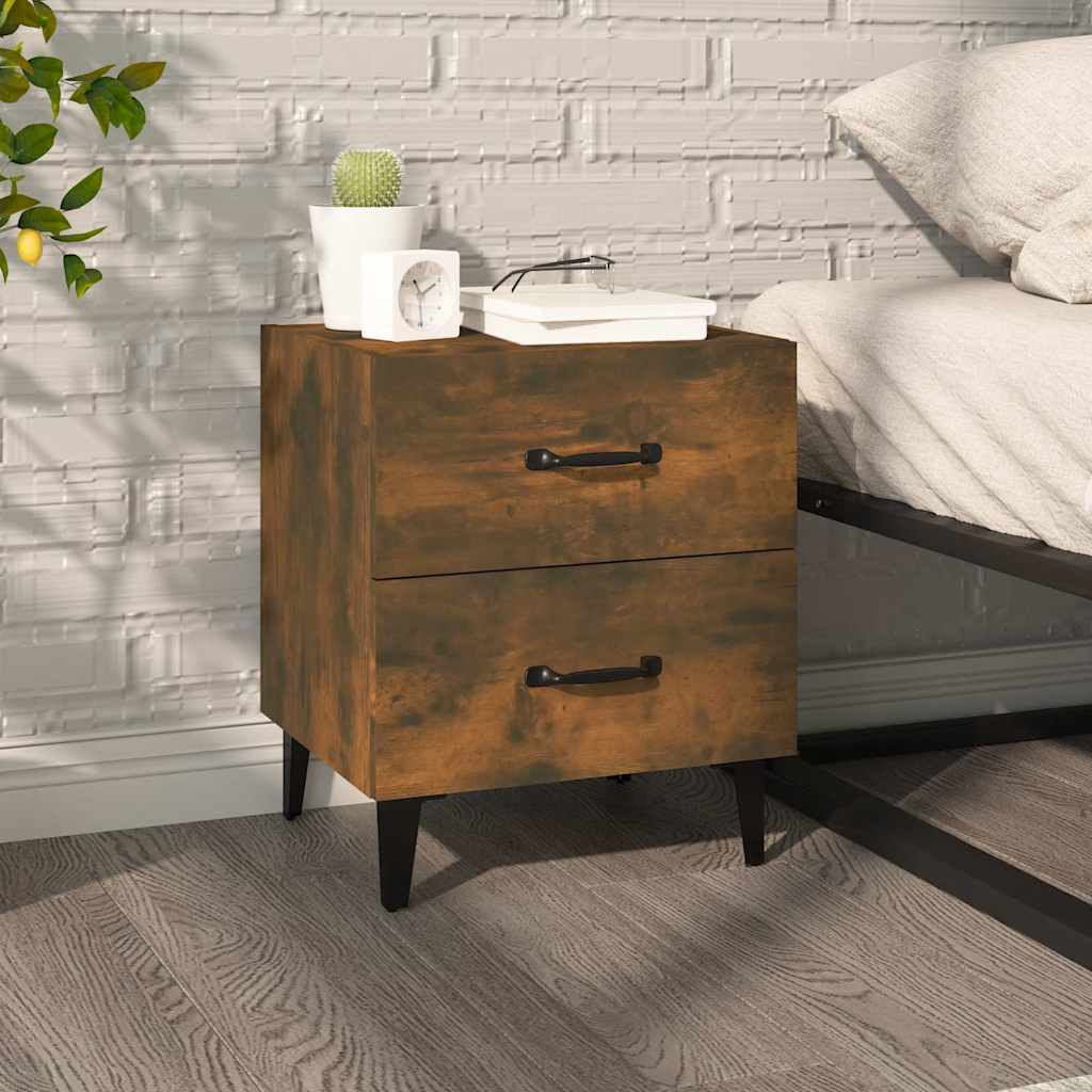 Bedside Cabinet Smoked Oak 40x35x47,5 cm